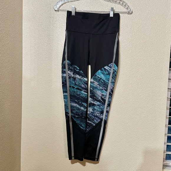 Lululemon Run to Reset Tight 25" Black Frozen Island Multi Size 4 - Picture 7 of 12